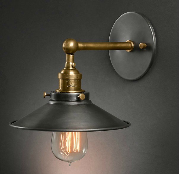Бра Cone 20th c.Factory filament Черный Бра Cone 20th c.Factory filament Черный в Костроме | Loft Concept