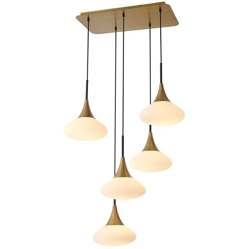 Люстра Eichholtz Chandelier Duco L Белый Латунь Люстра Eichholtz Chandelier Duco L Белый Латунь в Костроме | Loft Concept