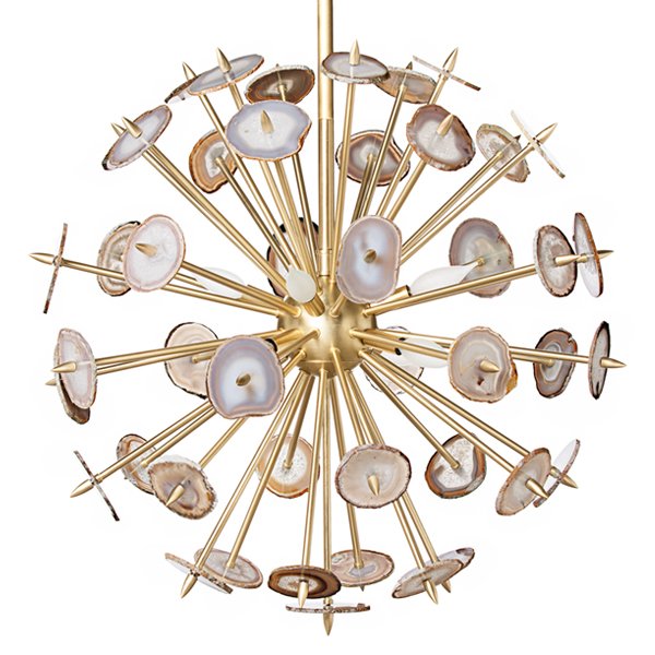 Люстра Agate Burst Chandelier Brass Янтарь (Amber) Латунь Люстра Agate Burst Chandelier Brass Янтарь (Amber) Латунь в Костроме | Loft Concept