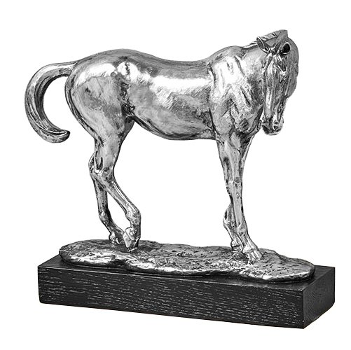 Статуэтка Silver Horse Серебряный Черный Статуэтка Silver Horse Серебряный Черный в Костроме | Loft Concept