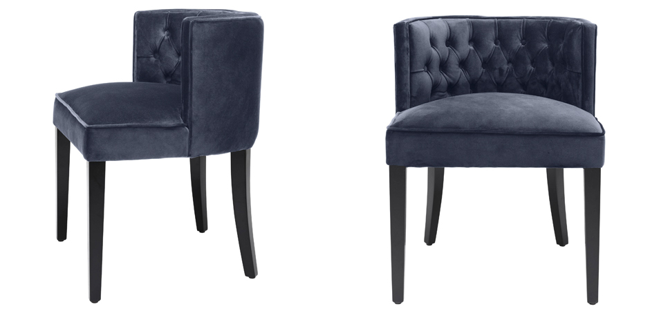 Стул Eichholtz Dining Chair Dearborn blue Стул Eichholtz Dining Chair Dearborn blue - Loft-Concept в Костроме