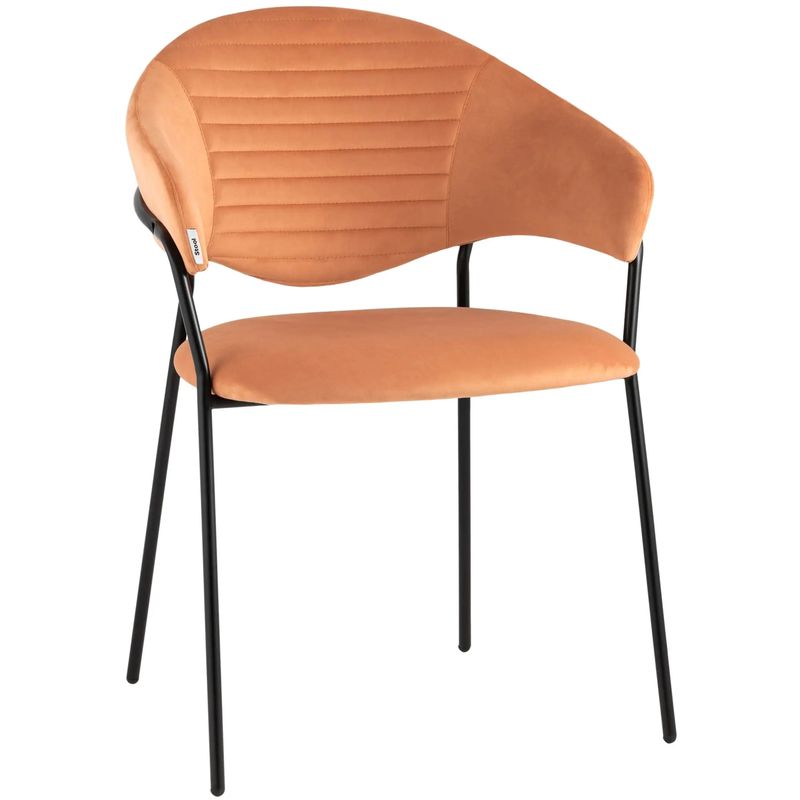 Стул Alexis Chair Оранжевый Велюр Оранжевый Черный Стул Alexis Chair Оранжевый Велюр Оранжевый Черный в Костроме | Loft Concept