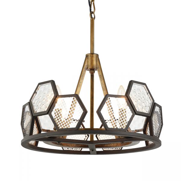 Люстра MetalComb Pendant 4 Черный Люстра MetalComb Pendant 4 Черный в Костроме | Loft Concept