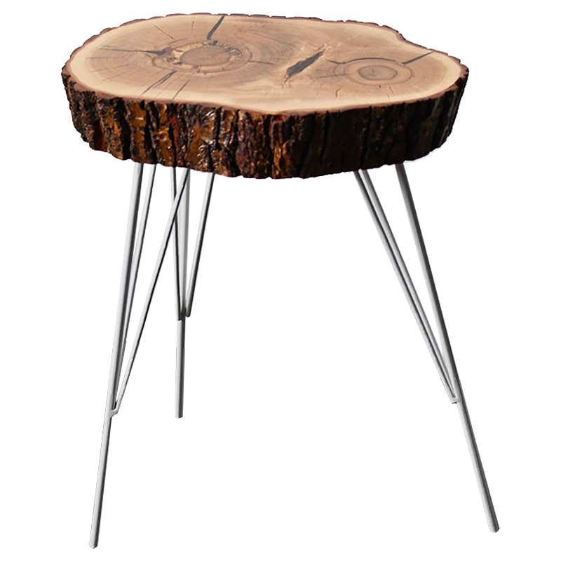 Приставной стол Kobie Industrial Metal Rust Side Table Коричневый Белый Приставной стол Kobie Industrial Metal Rust Side Table Коричневый Белый в Костроме | Loft Concept