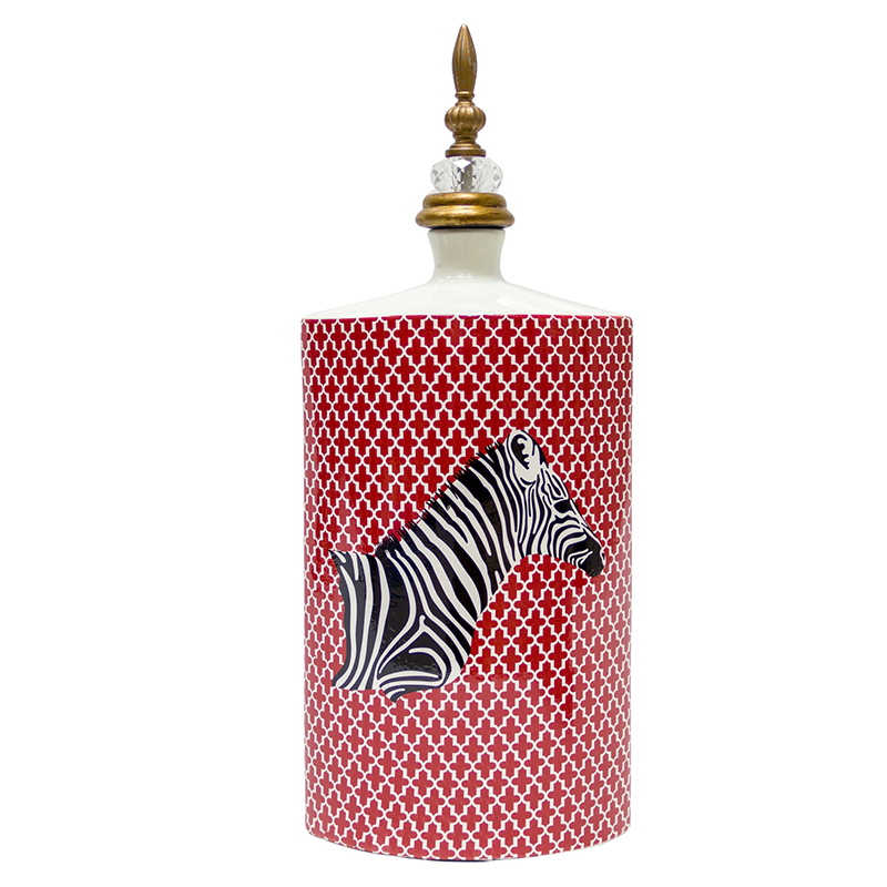 Ваза Arabesque Vase Zebra Красный Черный Белый Золотой Ваза Arabesque Vase Zebra Красный Черный Белый Золотой в Костроме | Loft Concept