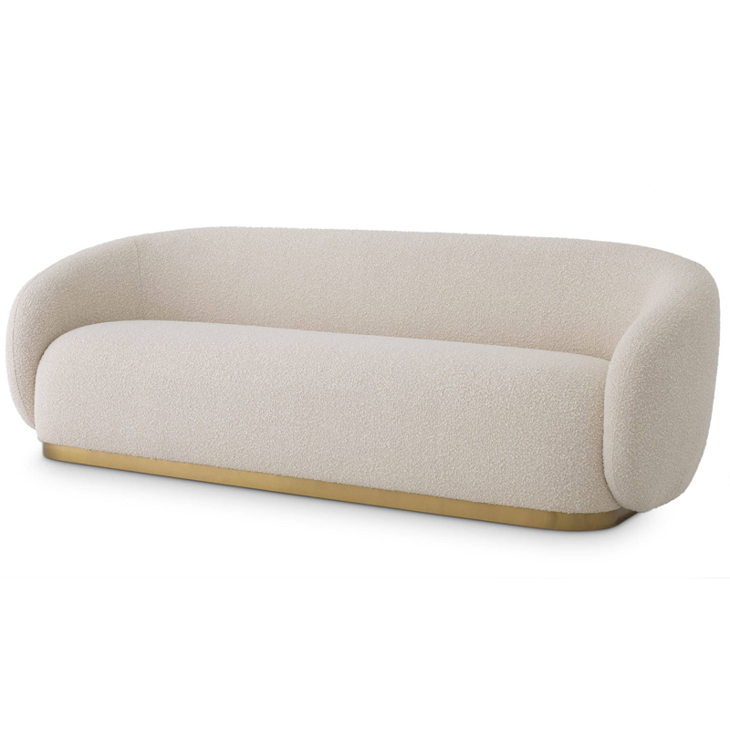 Диван Eichholtz Sofa Brice Boucle cream Кремовый Латунь Диван Eichholtz Sofa Brice Boucle cream Кремовый Латунь в Костроме | Loft Concept