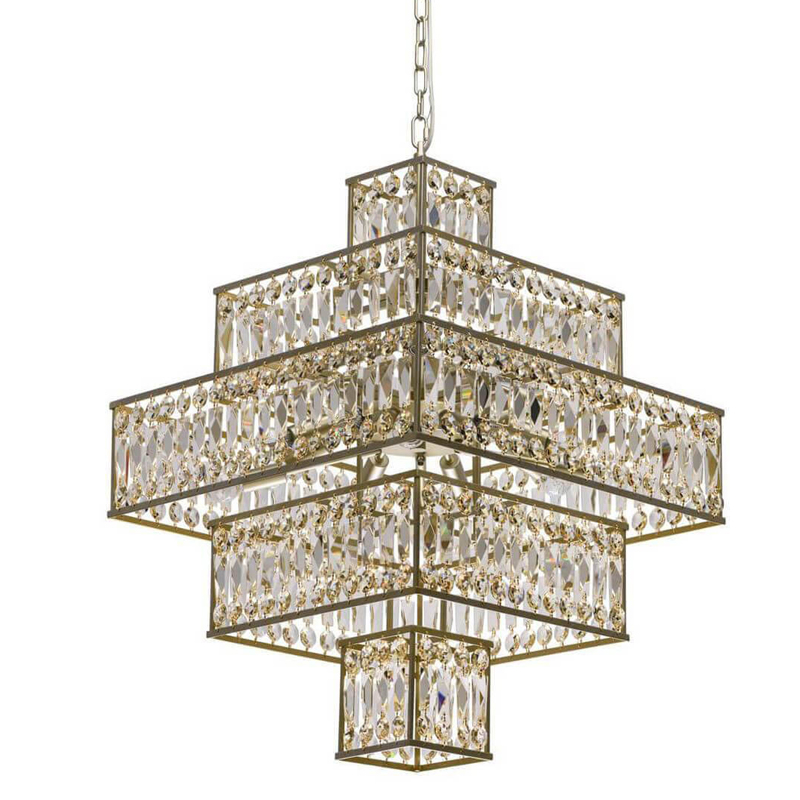 Люстра Crystal Inserts Lamp amber 16 Золотой Янтарь (Amber) Люстра Crystal Inserts Lamp amber 16 Золотой Янтарь (Amber) в Костроме | Loft Concept