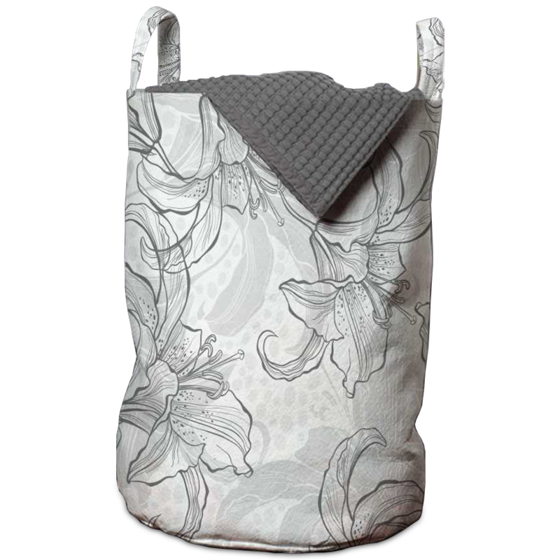 Корзина Black and White Flowers Basket Черно-белый Корзина Black and White Flowers Basket Черно-белый в Костроме | Loft Concept