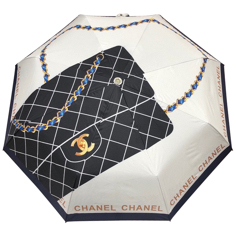 Зонт раскладной CHANEL дизайн 012 Бежевый цвет Бежевый Черный Синий Желтый Зонт раскладной CHANEL дизайн 012 Бежевый цвет Бежевый Черный Синий Желтый в Костроме | Loft Concept