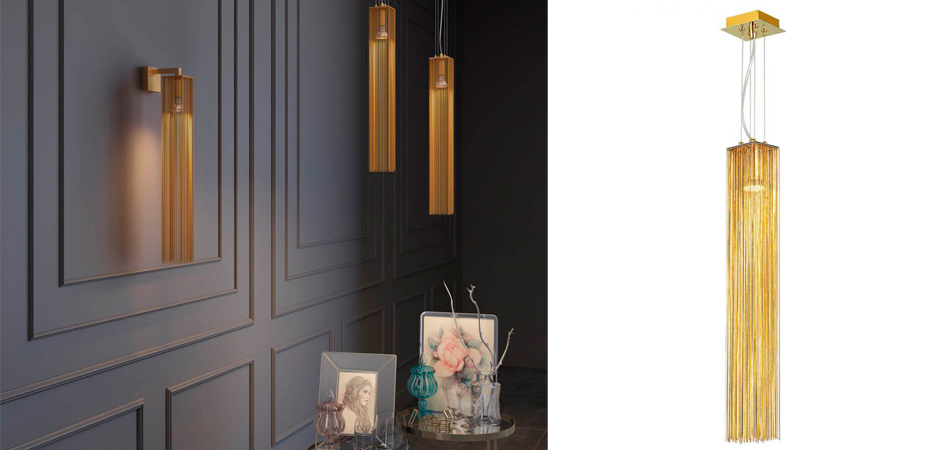 Подвесной светильник Atlantis Chain Gold One Подвесной светильник Atlantis Chain Gold One - Loft-Concept в Костроме