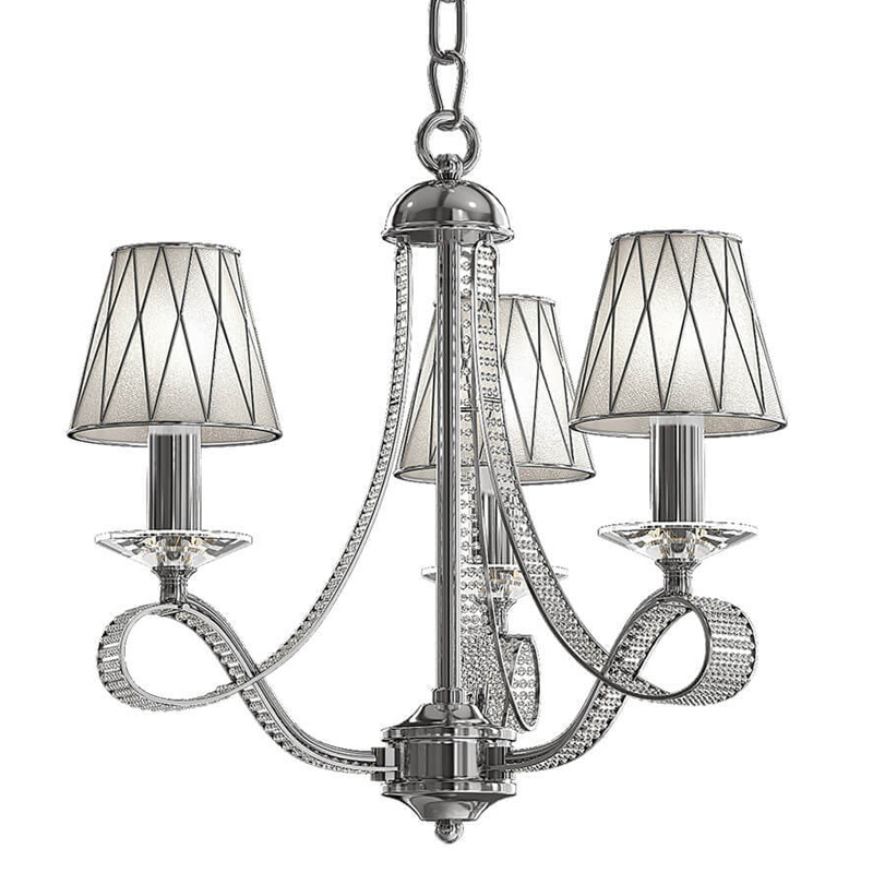 Люстра Franseza Chandelier chrome 52 Хром Белый Люстра Franseza Chandelier chrome 52 Хром Белый в Костроме | Loft Concept