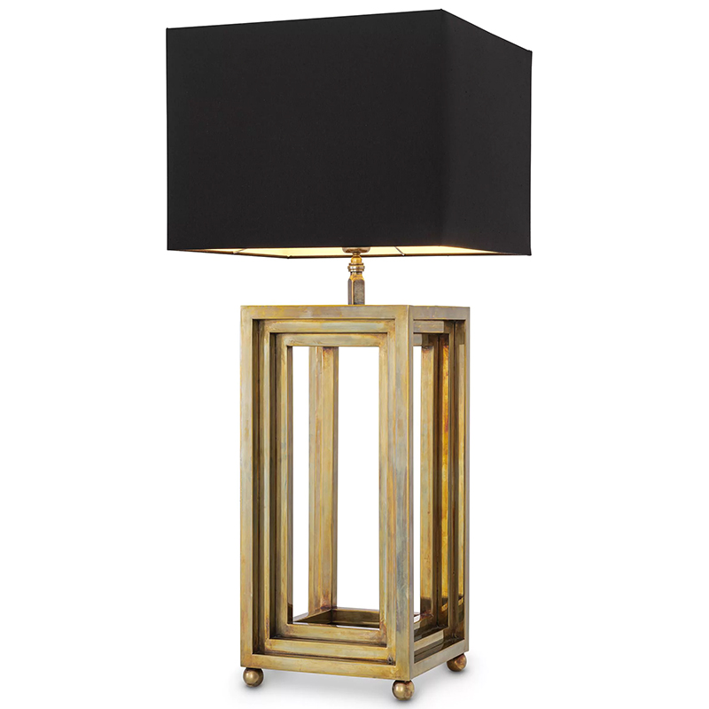 Настольная лампа Eichholtz Table Lamp Menaggio Винтажная латунь Черный Настольная лампа Eichholtz Table Lamp Menaggio Винтажная латунь Черный в Костроме | Loft Concept