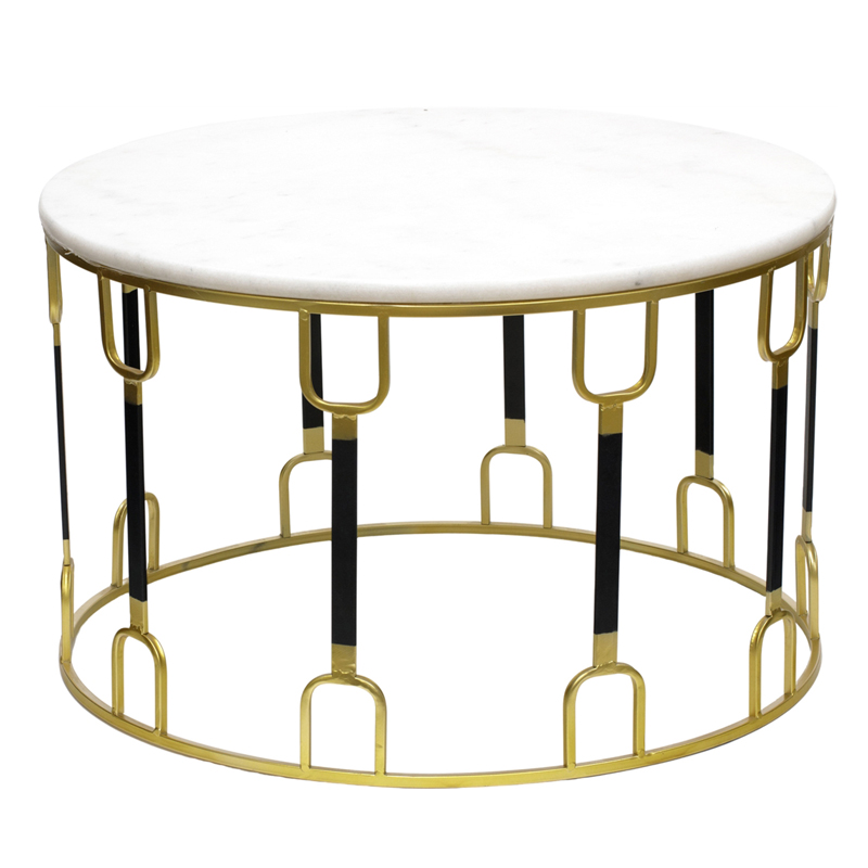Приставной стол Dorius Side Table white marble Латунь Черный Белый Мрамор Bianco Приставной стол Dorius Side Table white marble Латунь Черный Белый Мрамор Bianco в Костроме | Loft Concept