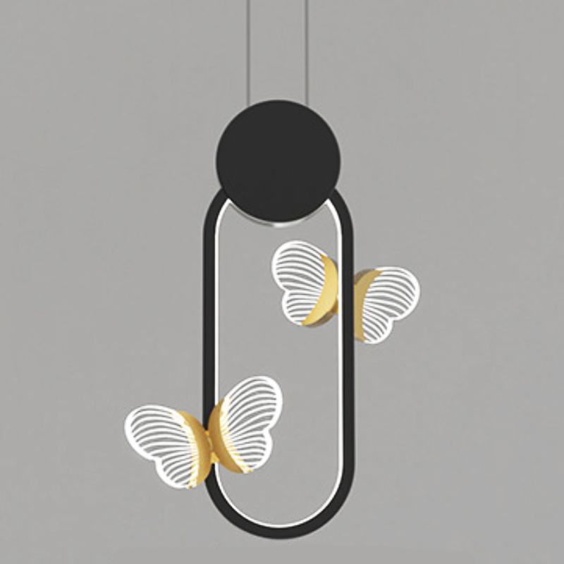 Светильник Butterfly Black Oval Прозрачный Черный Золотой Светильник Butterfly Black Oval Прозрачный Черный Золотой в Костроме | Loft Concept