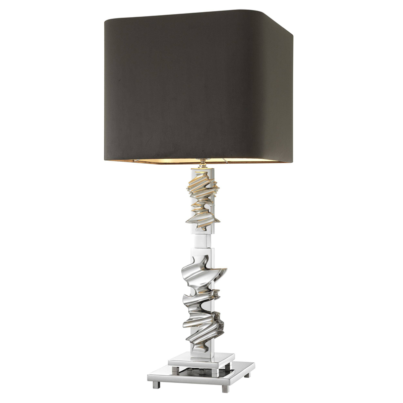 Настольная лампа Eichholtz Table Lamp Abruzzo Nickel Никель Серый Настольная лампа Eichholtz Table Lamp Abruzzo Nickel Никель Серый в Костроме | Loft Concept