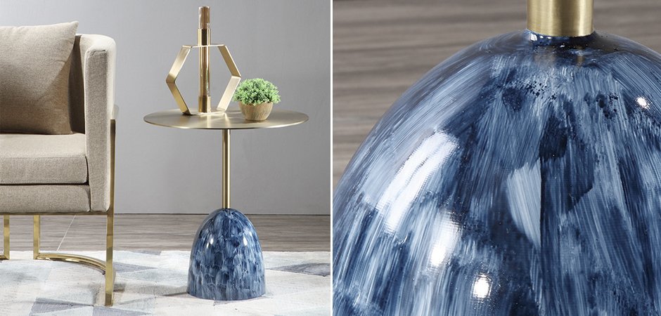 Приставной стол Blue Stains Table Приставной стол Blue Stains Table - Loft-Concept в Костроме
