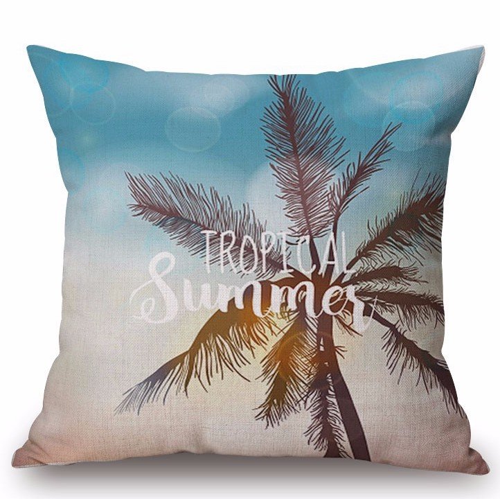 Декоративная подушка Palm Tree at Sunset Декоративная подушка Palm Tree at Sunset в Костроме | Loft Concept
