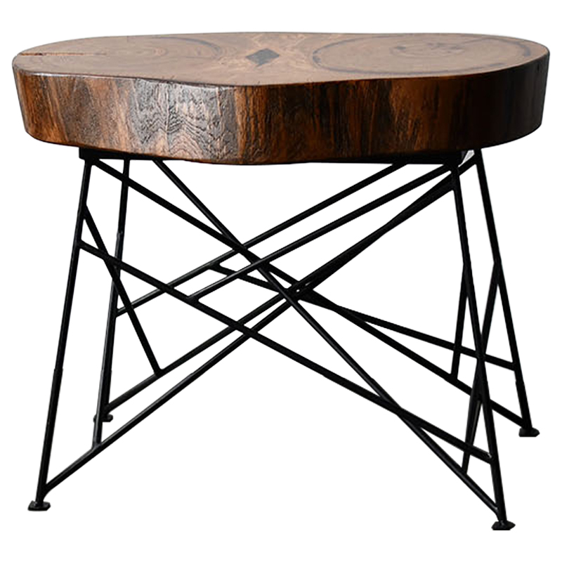 Кофейный стол Owly Industrial Metal Rust Coffee Table Коричневый Черный Кофейный стол Owly Industrial Metal Rust Coffee Table Коричневый Черный в Костроме | Loft Concept