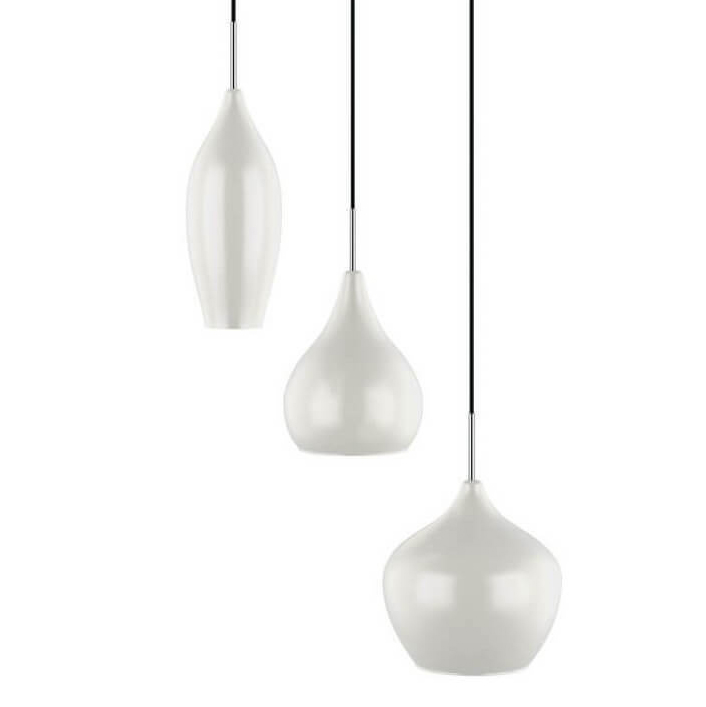 Люстра Candiano Milk Triple Белый Хром Люстра Candiano Milk Triple Белый Хром в Костроме | Loft Concept