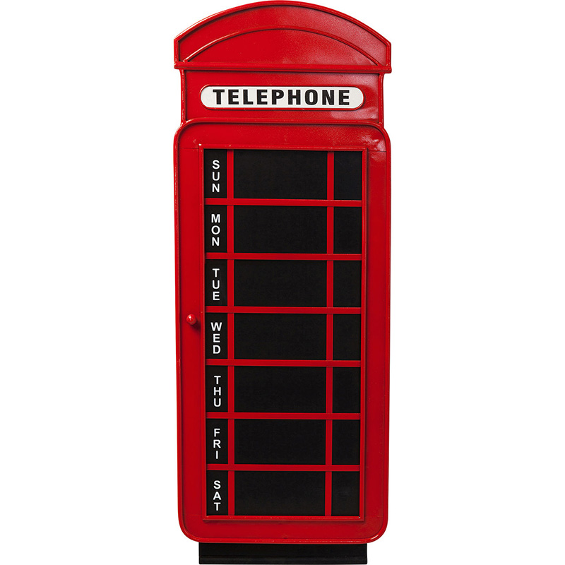 Магнитная доска Red Telephone Box Красный Черный Магнитная доска Red Telephone Box Красный Черный в Костроме | Loft Concept