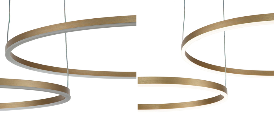 Подвесной светильник Neo Circles Double Gold Подвесной светильник Neo Circles Double Gold - Loft-Concept в Костроме