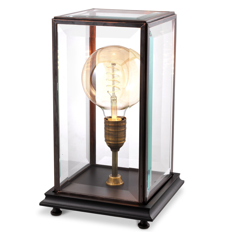 Настольная лампа Eichholtz Table Lamp Easton Черный Бронза Прозрачный Настольная лампа Eichholtz Table Lamp Easton Черный Бронза Прозрачный в Костроме | Loft Concept
