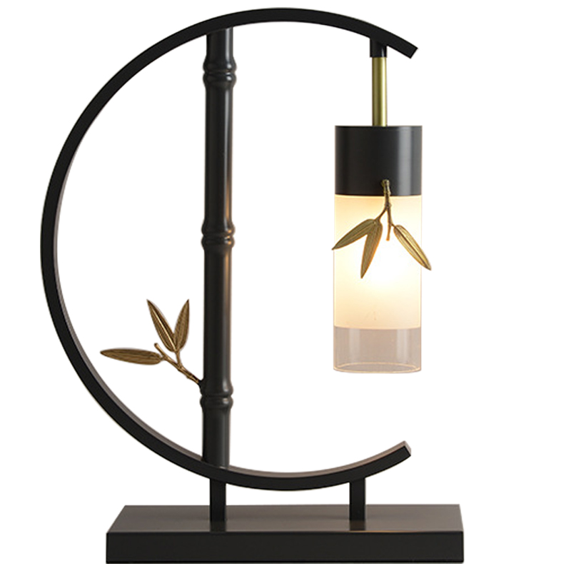 Настольная лампа Bamboo Chinese Style Modern Table Lamp Черный Золотой Прозрачный Белое матовое стекло Настольная лампа Bamboo Chinese Style Modern Table Lamp Черный Золотой Прозрачный Белое матовое стекло в Костроме | Loft Concept