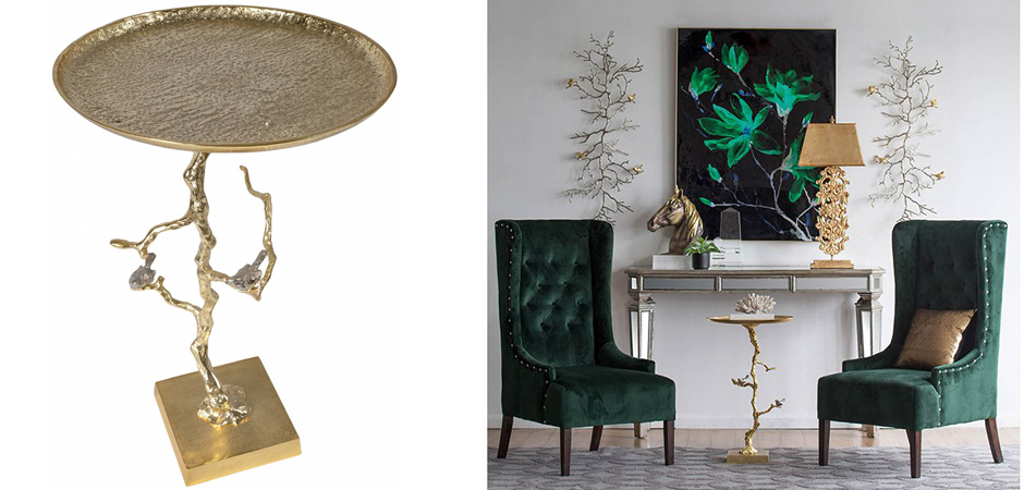 Приставной столик Tree Branch & Bird Gold Приставной столик Tree Branch & Bird Gold - Loft-Concept в Костроме