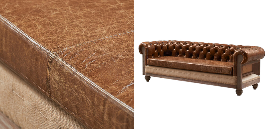 Диван Deconstructed Chesterfield Sofa triple Brown leather Диван Deconstructed Chesterfield Sofa triple Brown leather - Loft-Concept в Костроме
