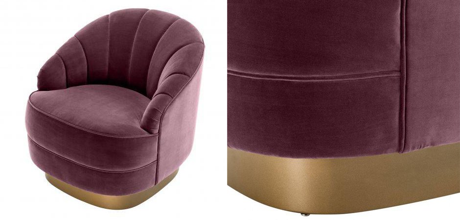 Кресло Eichholtz Chair Hadley Purple - фото №1