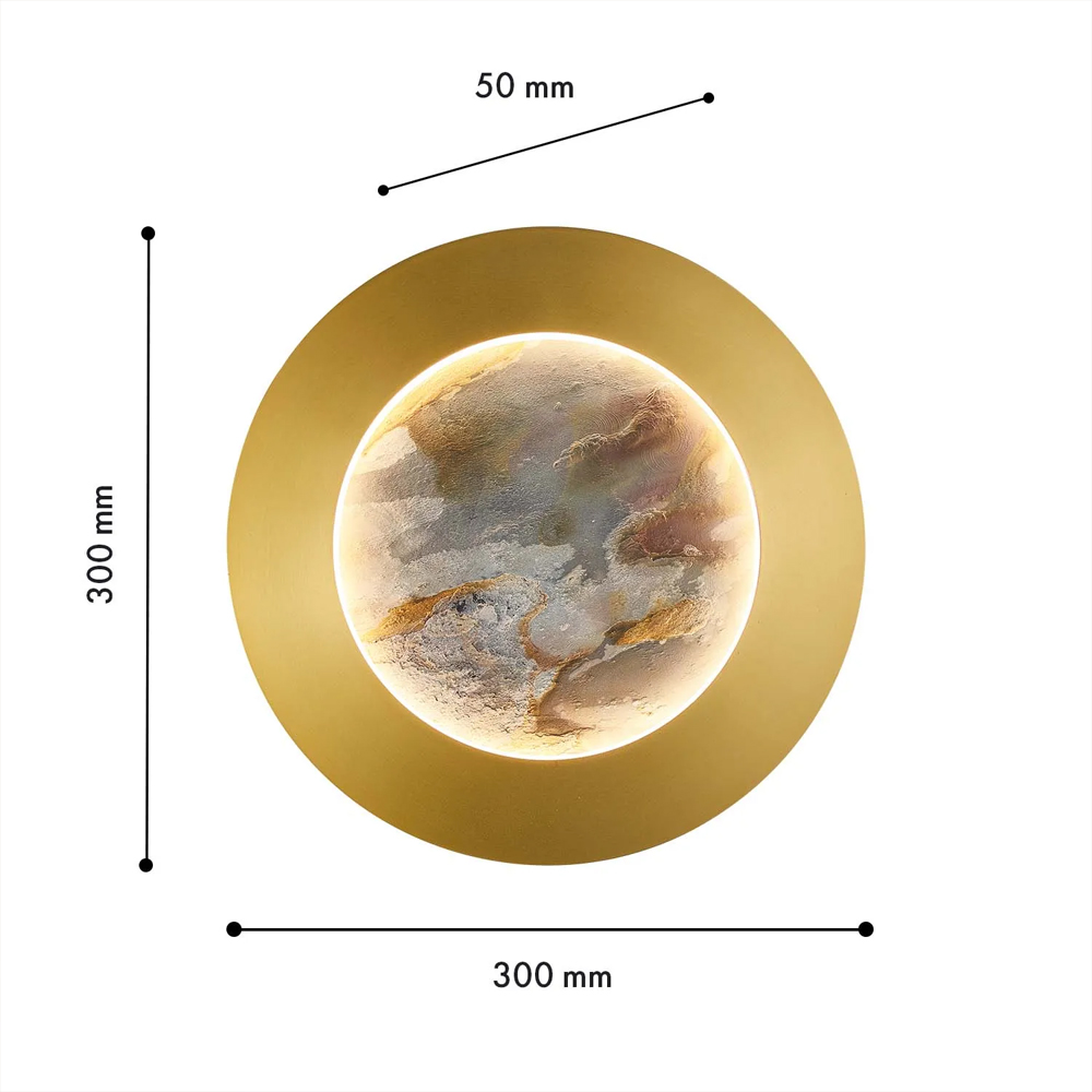 Бра в форме диска цвета латунь Brass Borders в Костроме