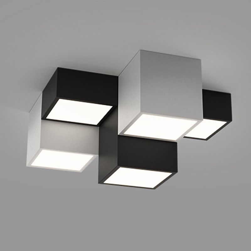 Комбинация из 5-ти геометрических потолочных светильников Five Geometric Lamps Черный Белый Комбинация из 5-ти геометрических потолочных светильников Five Geometric Lamps Черный Белый в Костроме | Loft Concept