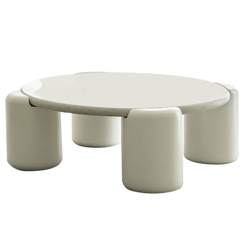 Кофейный стол Dean Coffee Table Бежево-серый Молочный Кофейный стол Dean Coffee Table Бежево-серый Молочный в Костроме | Loft Concept