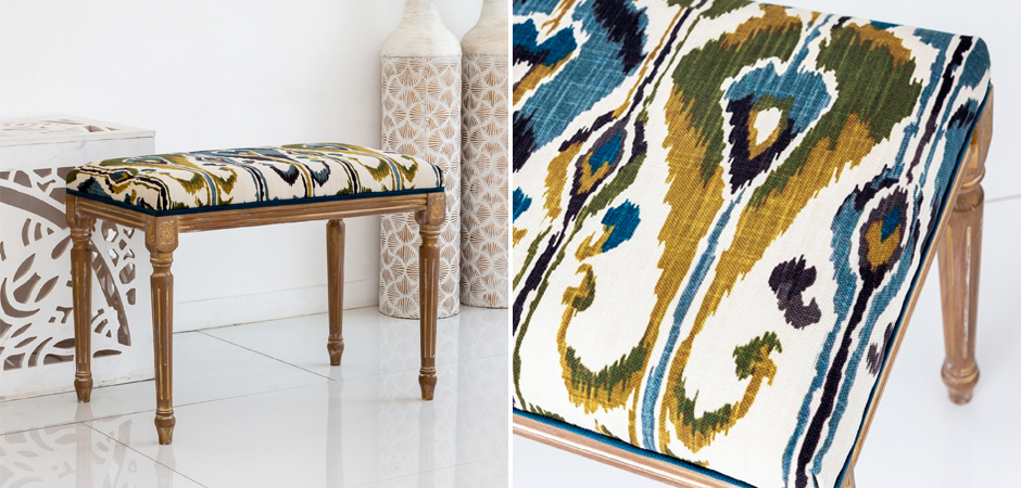 Банкетка Ikat Pattern из натурального бука Банкетка Ikat Pattern из натурального бука - Loft-Concept в Костроме