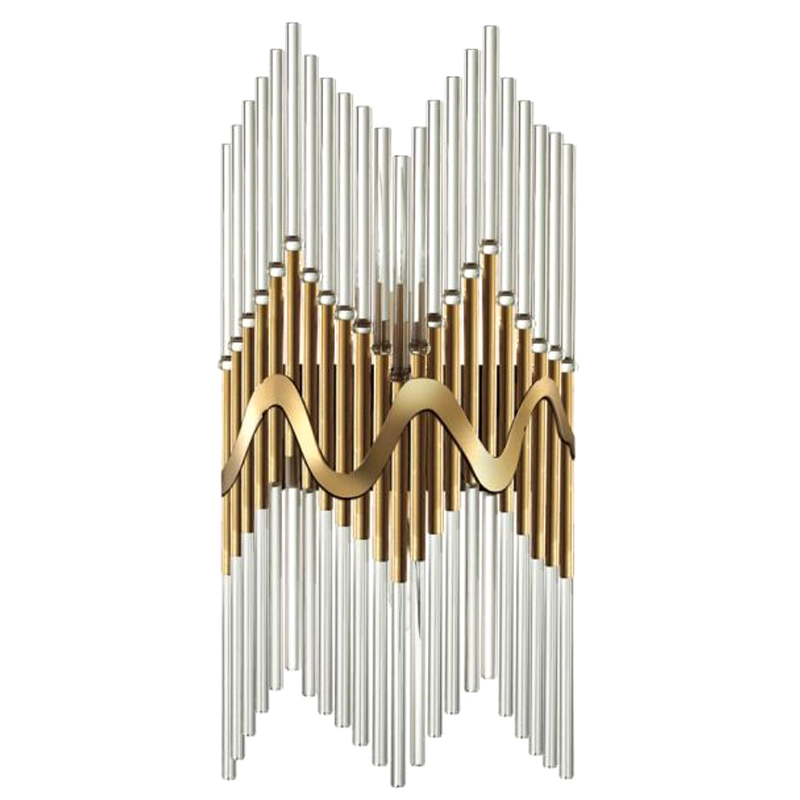 Бра Bronze Pipes стеклянное Бронза Прозрачный Бра Bronze Pipes стеклянное Бронза Прозрачный в Костроме | Loft Concept