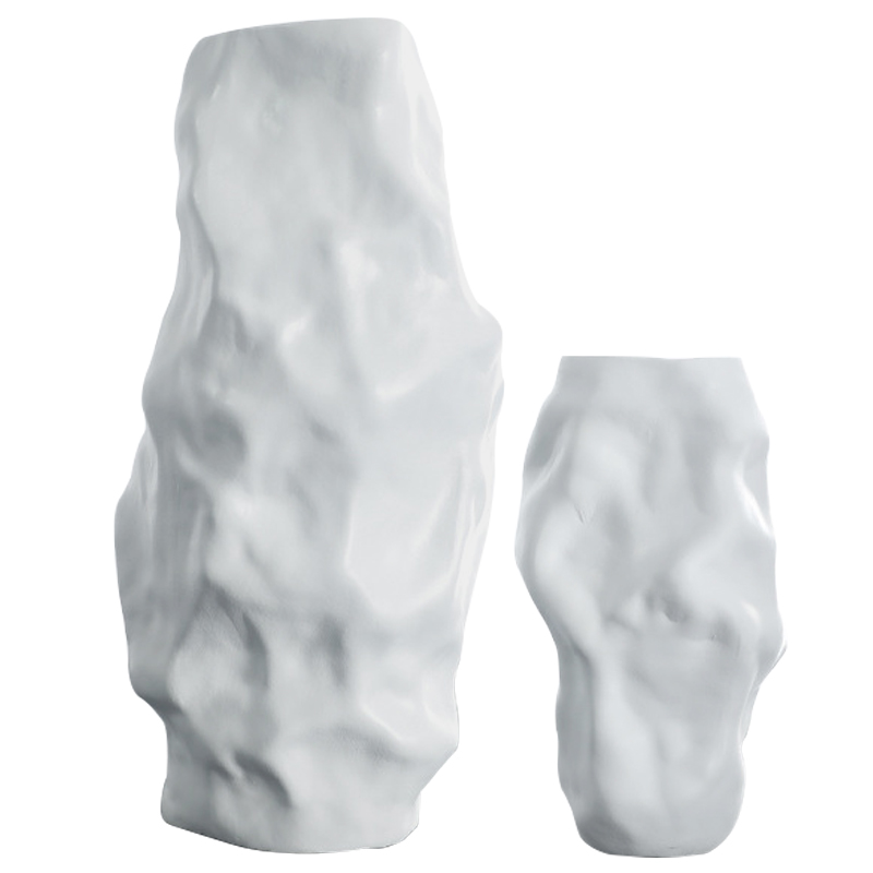 Ваза Crumpled White Vase Белый Ваза Crumpled White Vase Белый в Костроме | Loft Concept