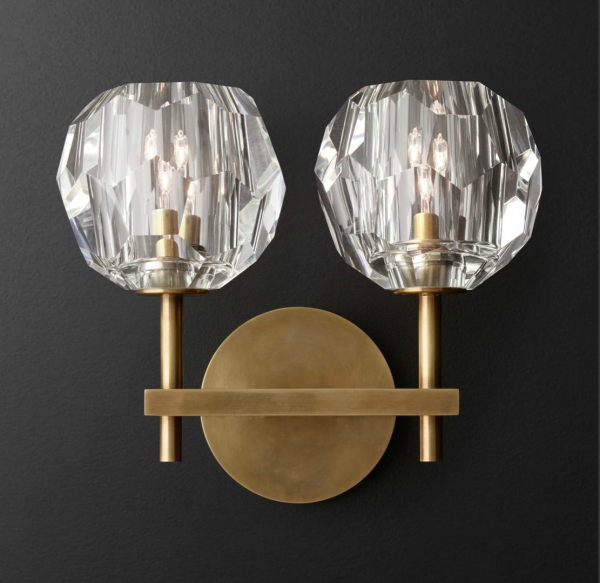 Бра Бра RH Boule de Cristal Double Sconce Brass Латунь Бра Бра RH Boule de Cristal Double Sconce Brass Латунь в Костроме | Loft Concept