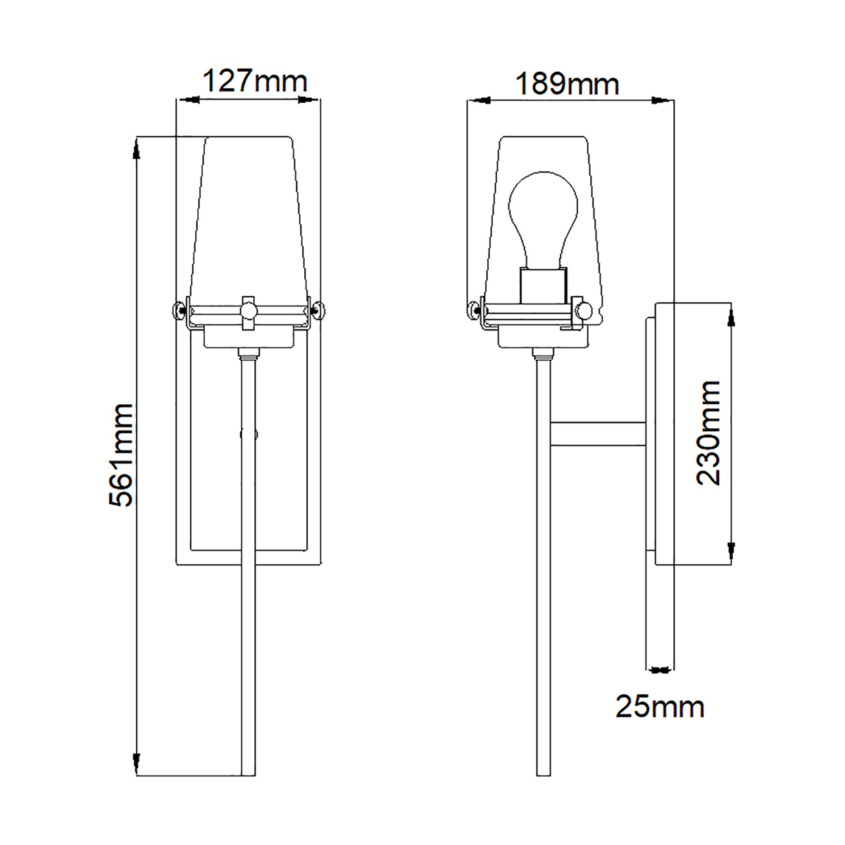 Бра с прозрачным стеклянным плафоном Kichler в Костроме