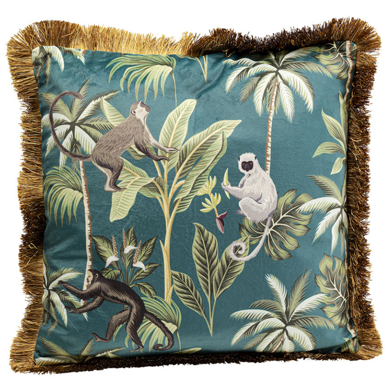Подушка Jungle Monkeys Мульти Подушка Jungle Monkeys Мульти в Костроме | Loft Concept