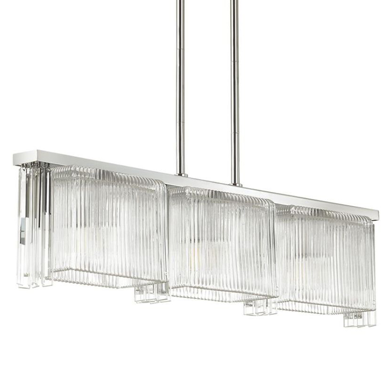 Люстра Madelen Chrome Linear Chandelier Хром Прозрачный (Transparent) Люстра Madelen Chrome Linear Chandelier Хром Прозрачный (Transparent) в Костроме | Loft Concept
