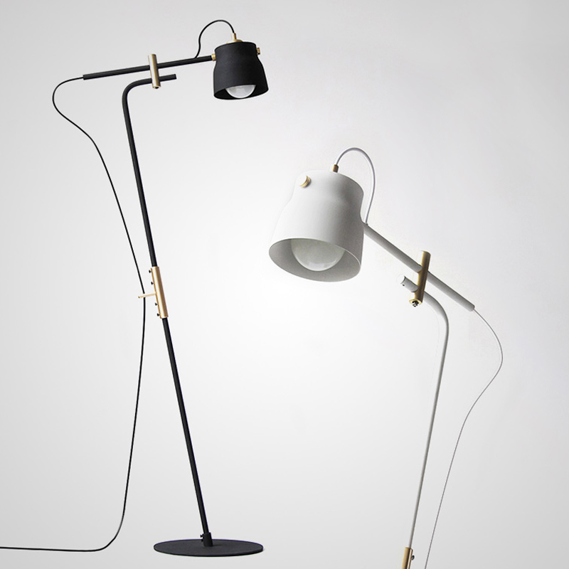 Торшер RAM PLASENCIA FLOR Lamp Белый Черный Торшер RAM PLASENCIA FLOR Lamp Белый Черный в Костроме | Loft Concept