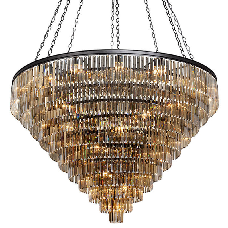 Большая Многоярусная люстра ODEON Amber GLASS 11-TIER диаметр 160 см Черный матовый Прозрачное Стекло Большая Многоярусная люстра ODEON Amber GLASS 11-TIER диаметр 160 см Черный матовый Прозрачное Стекло в Костроме | Loft Concept