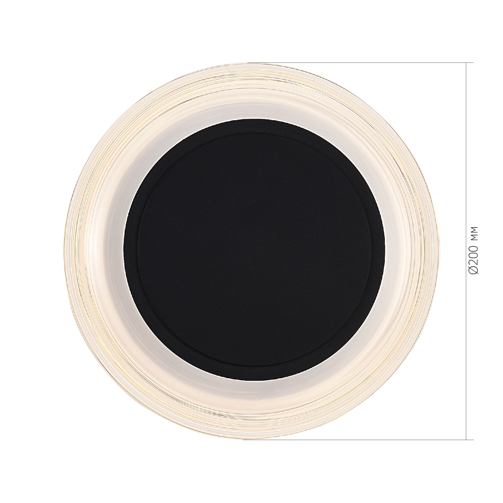 Бра круглое черный/прозрачный Plumpness LED 7 в Костроме