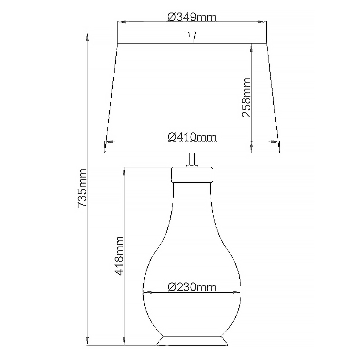 Настольная лампа с коническим дымчато-зелёным абажуром из искусственного шёлка Quintiesse в Костроме