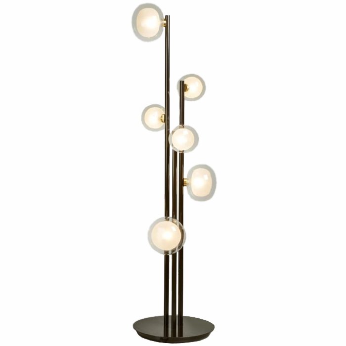 Торшер NABILA Floor Lamp Черный Глянцевое золото Торшер NABILA Floor Lamp Черный Глянцевое золото в Костроме | Loft Concept