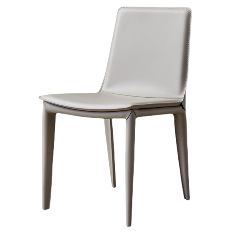 Стул с кожаной обивкой Elbert Chair White Белый Белый Стул с кожаной обивкой Elbert Chair White Белый Белый в Костроме | Loft Concept
