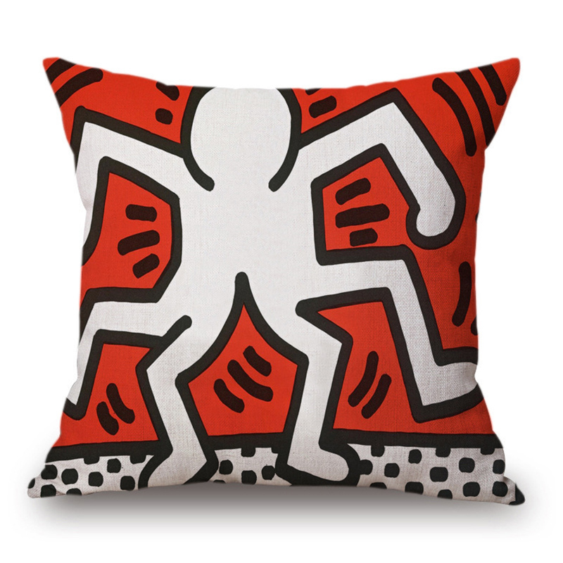 Подушка Keith Haring 2 Мульти Подушка Keith Haring 2 Мульти в Костроме | Loft Concept