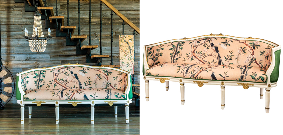 Диван Beige and Green Chinoiserie Sofa - Loft-Concept в Костроме