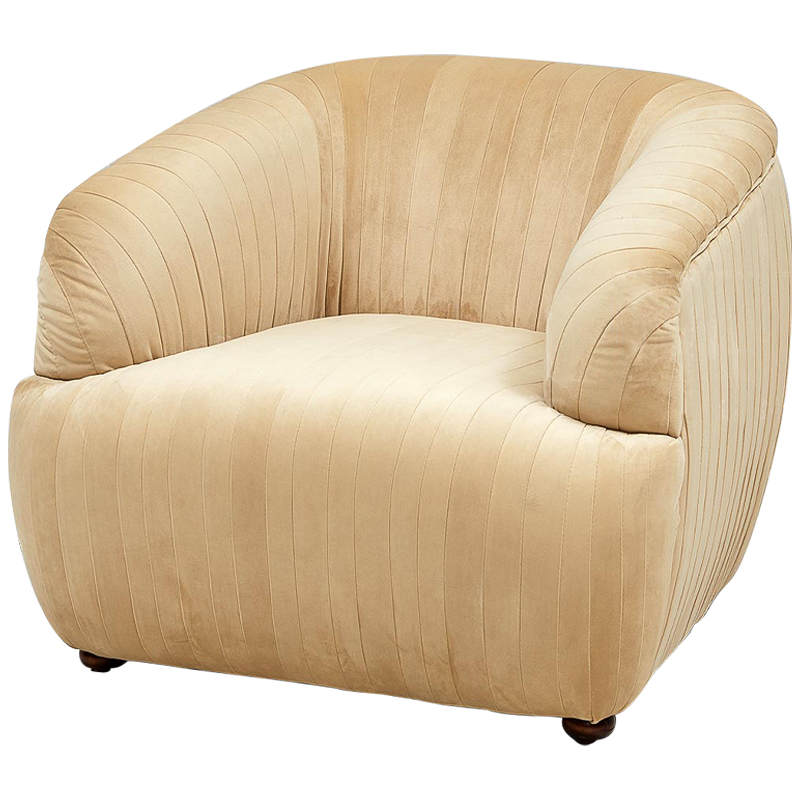 Кресло песочного цвета велюр Lorelai Sand Armchair Песочный Кресло песочного цвета велюр Lorelai Sand Armchair Песочный в Костроме | Loft Concept