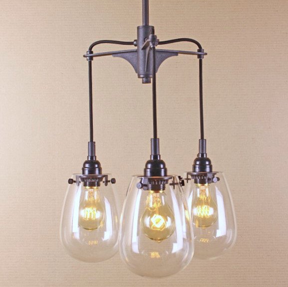 Люстра Railway Trio Pendant Черный Люстра Railway Trio Pendant Черный в Костроме | Loft Concept